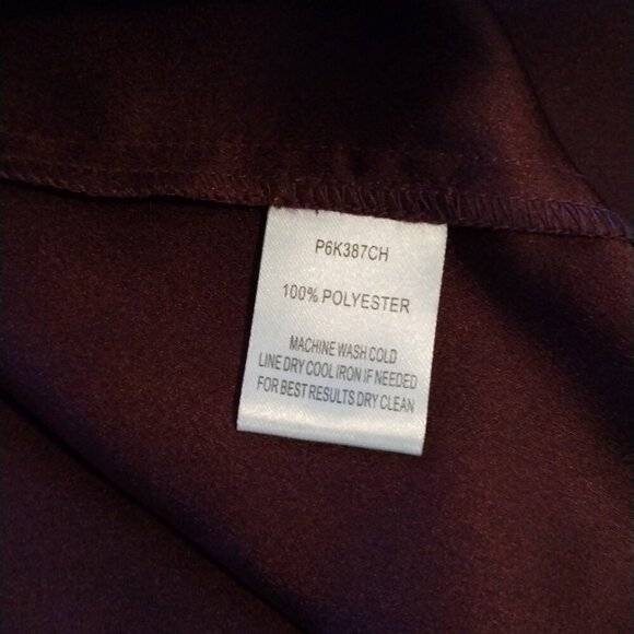 Parker Women's Ruffle Long Sleeve Peasant Blouse Size M Red Split Neck Prairie - Picture 5 of 5